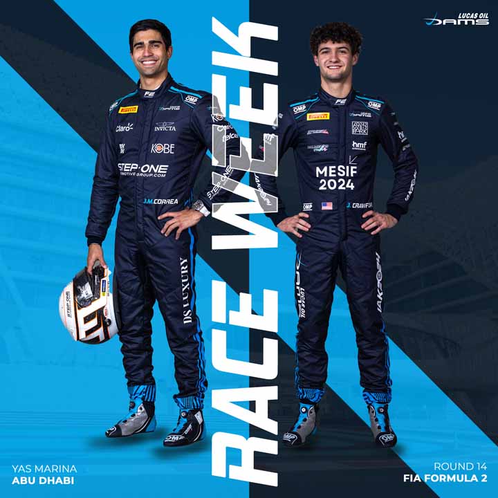 DAMS Lucas Oil client work sample race week graphic.